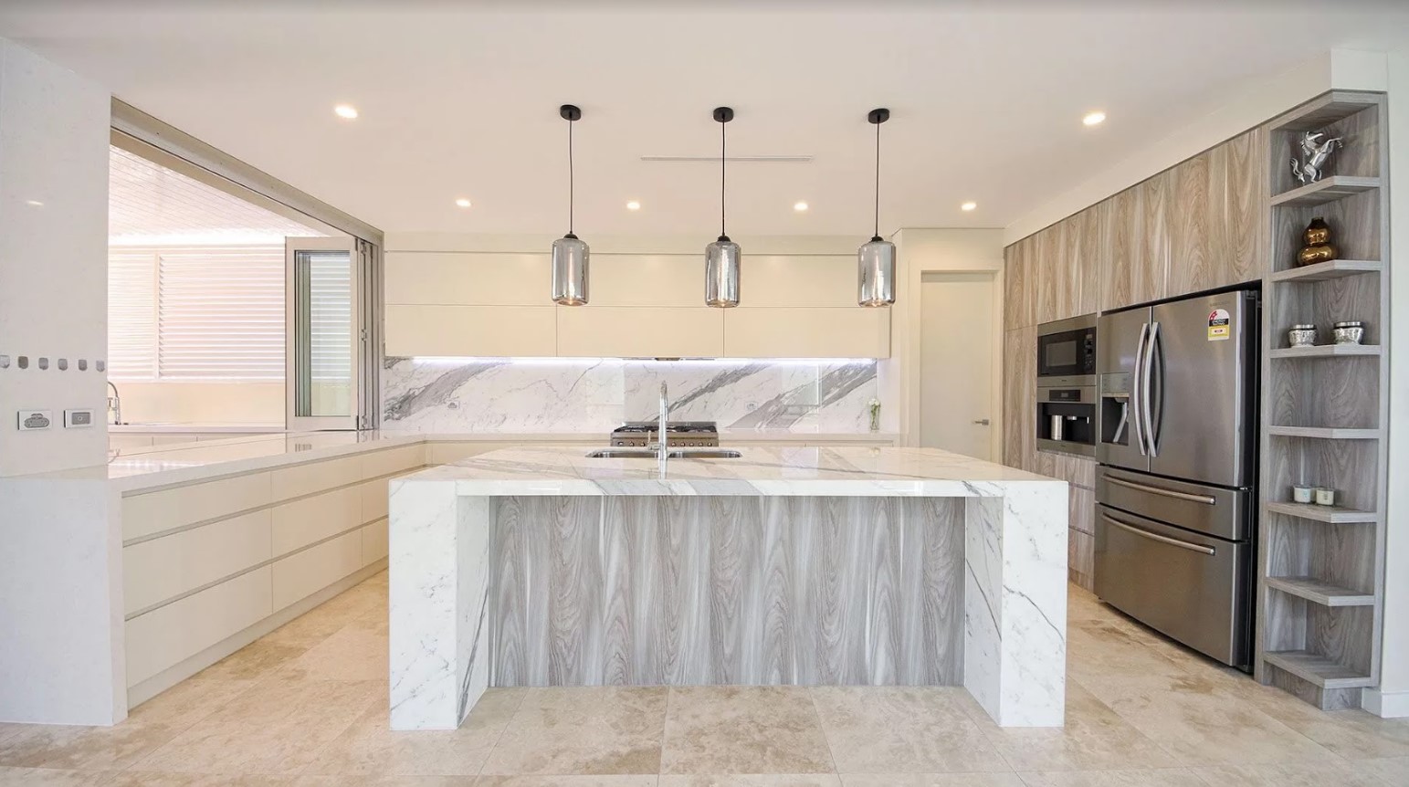 Sleek Marble Kitchen Design by Upgrade Bathrooms