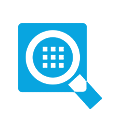 Magnifying glass in square icon - Attention to Detail