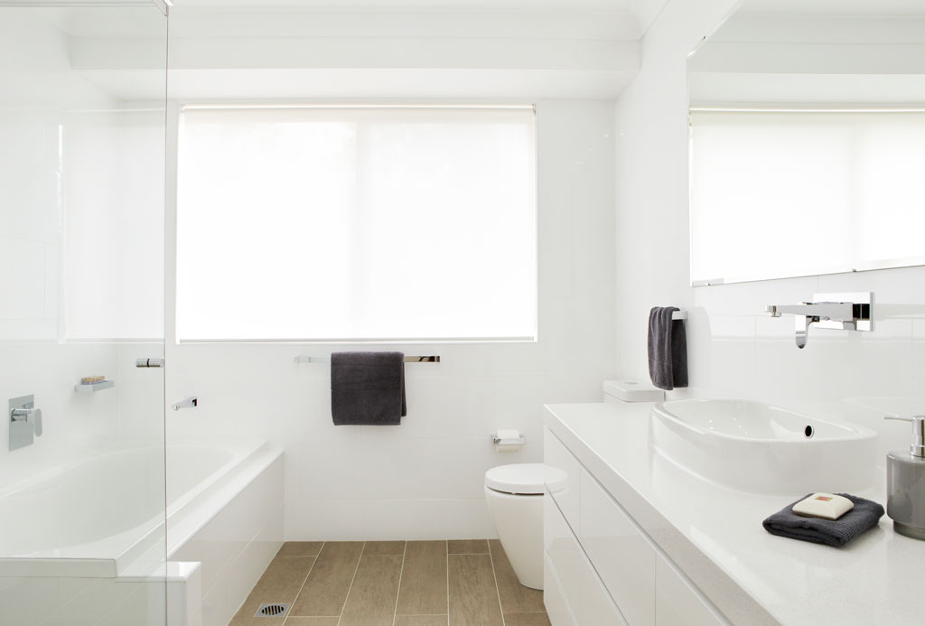 White Bathroom Renovations in Parramatta by Upgrade Bathrooms